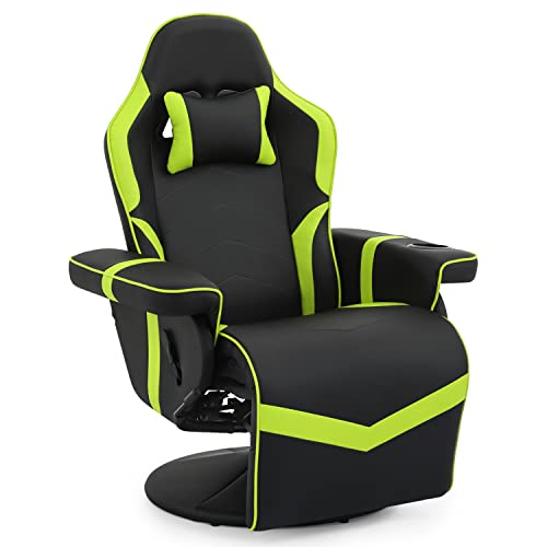MoNiBloom Video Gaming Chair Racing Style Single Living Room Sofa Recliner with Detachable Headrest