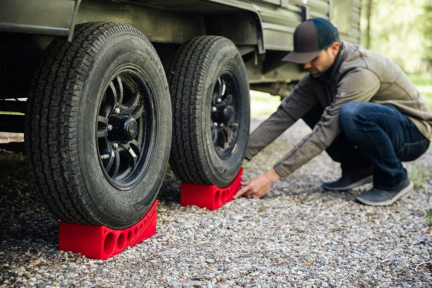 ANDERSEN HITCHES | RV Accessories | 2-Pack Camper Leveler System Must Have RV |LIFETIMEWARRANTY Camping Travel Easy Storage Jack stabilizer Block |
