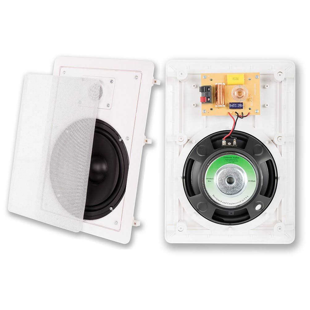 Acoustic Audio HT87 in Wall and in Ceiling 8x22 Home Theater Surround Sound 7 Speaker Set