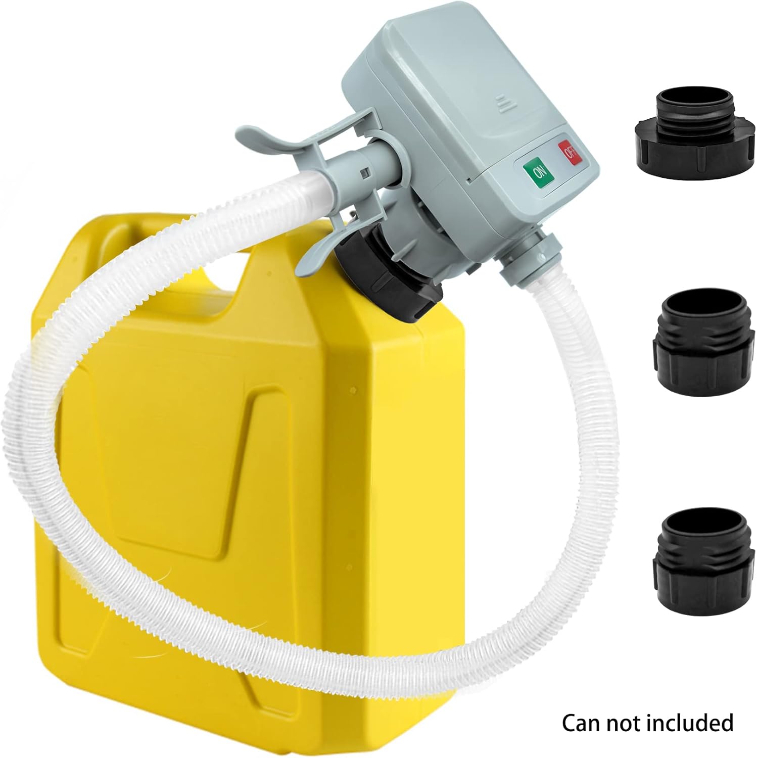 LIDNADY Upgraded Automatic Fuel Transfer Pump with Auto-Stop Sensor,Portable Liquid Fuel Transfer Pump AA Battery Powered with 3 Advanced Adapter