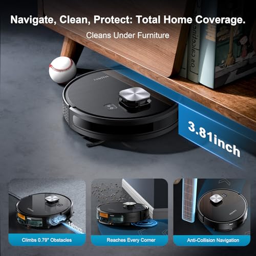 MAMNV Robot Vacuum and Mop, 11500 Pa Suction, 3-in-1 Robotic Vacuum with Smart LiDAR Navigation, 70 Day Self-Emptying,160 Min Runtime