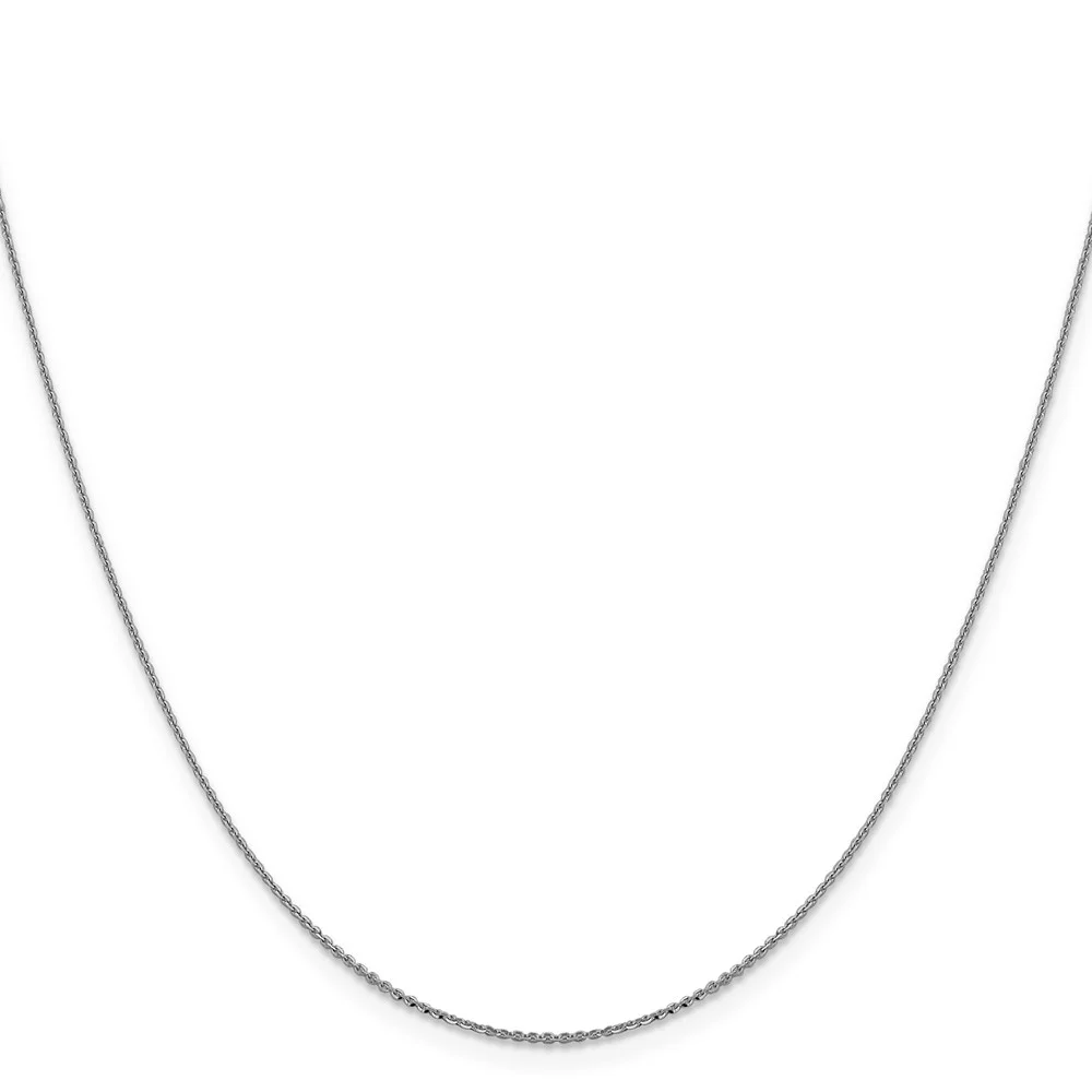 FJC Finejewelers 14 kt White Gold Bright Cut Cable Chain 20 Inches x 0.9 mm
