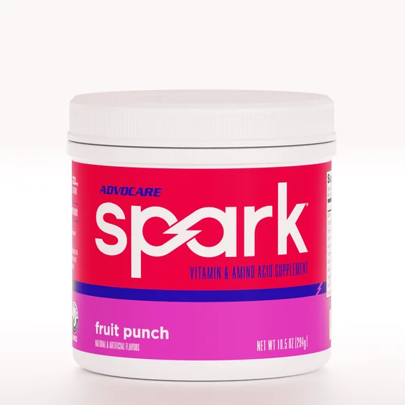 AdvoCare Spark Vitamin and Amino Acid Energy Drink Powder Mix Supplement, Fruit Punch Flavor, 10.5 oz - Kansas Nuitrition - HNZSDS