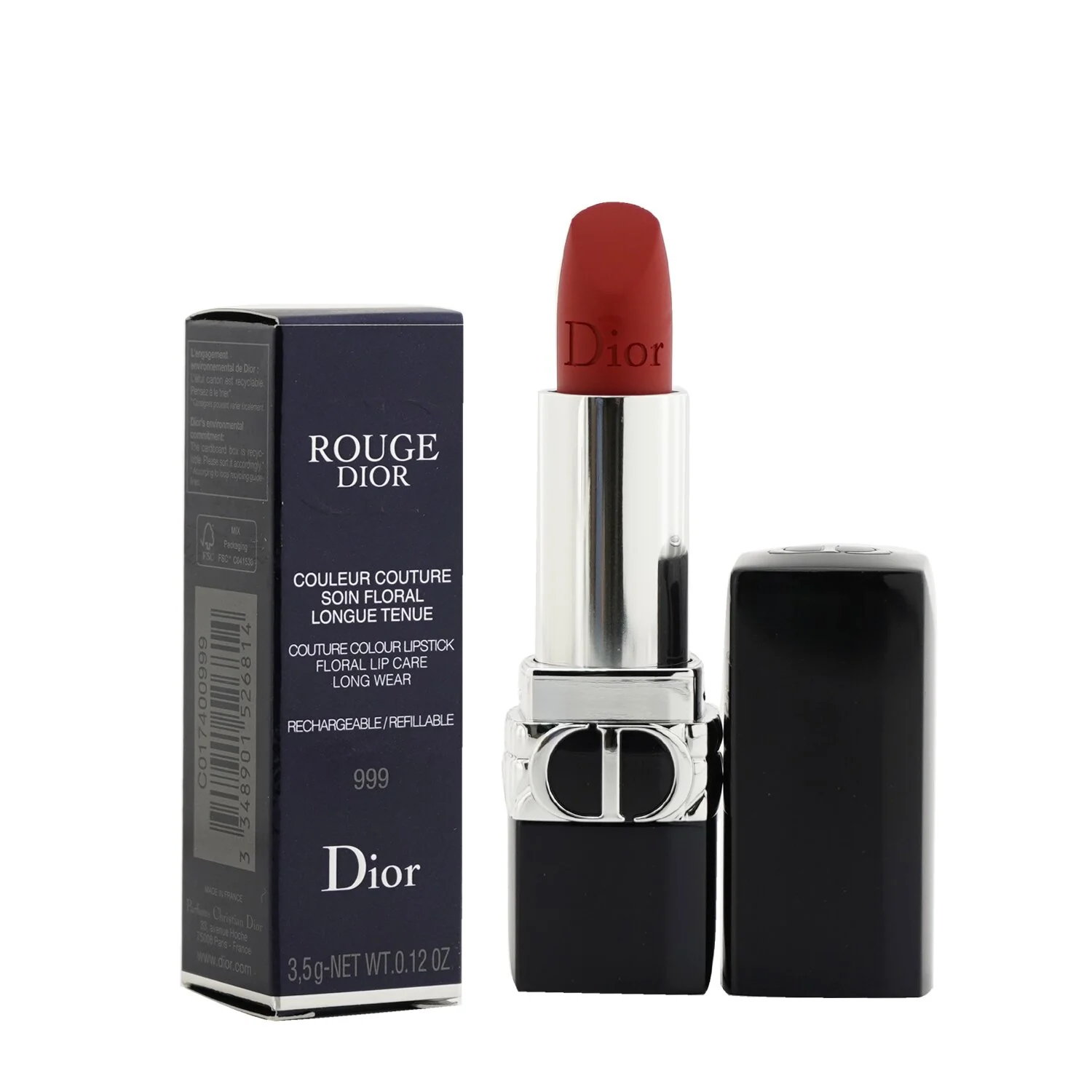 Christian Dior Rouge Dior Couture Colour Refillable Lipstick - # 766 Rose Harpers (Satin)  3.5g/0.12oz
