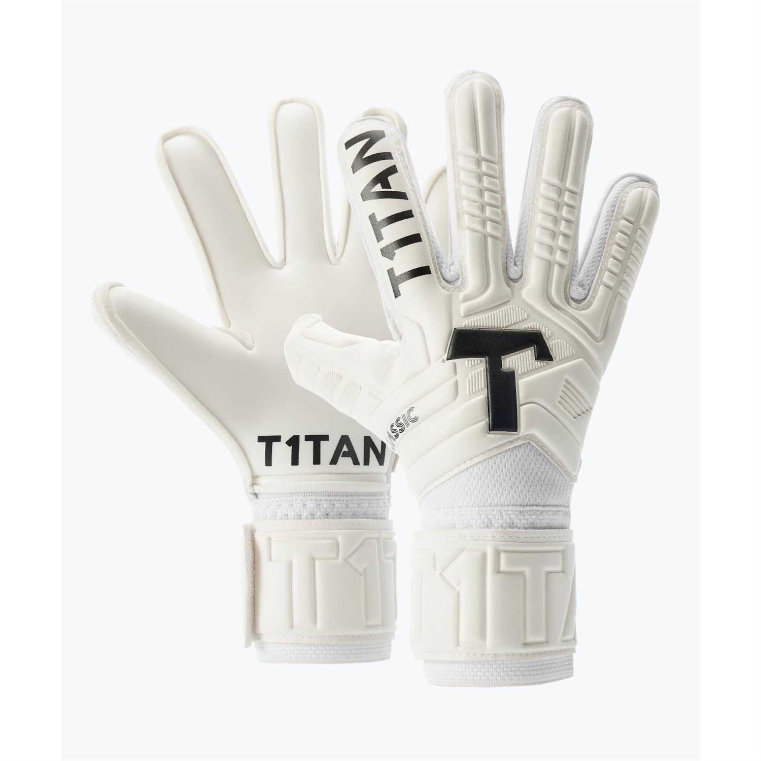 T1tan Classic 1.0 White-Out Goalkeeper Gloves Without Finger Protection - Sports Supplies Online Store
