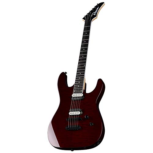 Dean Guitars MD 24 Select 6 String Flame Top Electric Guitar, Right, Trans Cherry (MD24 FM TCH)