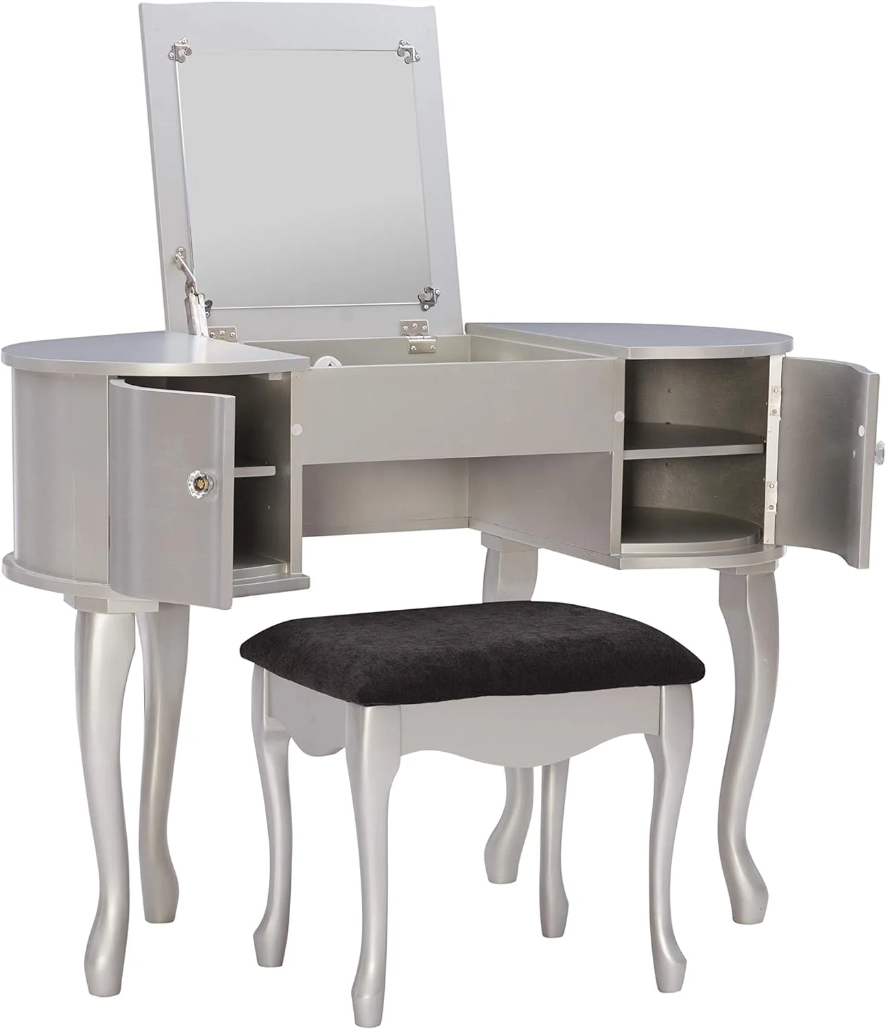 Paloma Vanity Set, 30" X 40.5" X 19.25", Silver