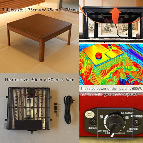 4pcs Set Kotatsu Table Blanket Heated Futon Comforter Heater Modern Japanese Style Living Room Furniture Tatami Foot Warmer Heating Coffee Tea Tables