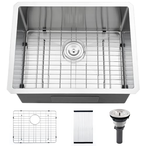 Stainless Steel Laundry Sink Undermount-VASOYO 23x18x13 Undermount Laundry Sink Stainless Steel Utility Sink 16 Gauge Single Bowl Laundry Room Sink