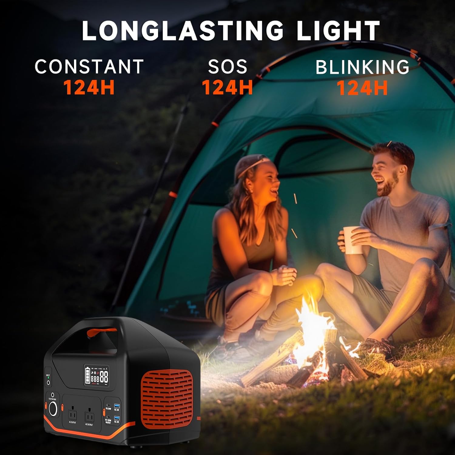 Portable Power Station 600W,293Wh Portable Generator for Home Use