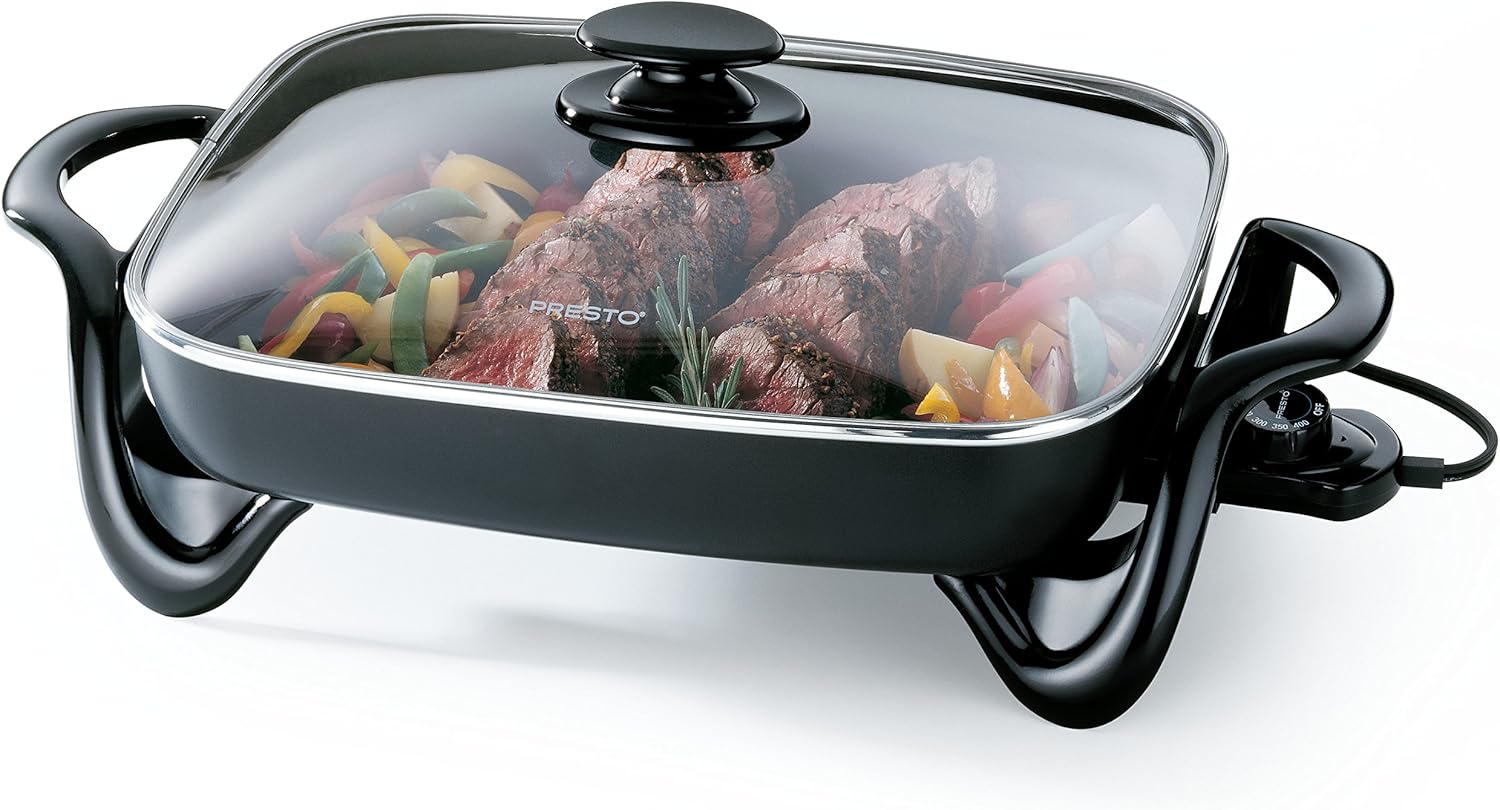 Presto 22-inch Ceramic Electric Griddle (07062) and 16-Inch Electric Skillet (06852) Bundle