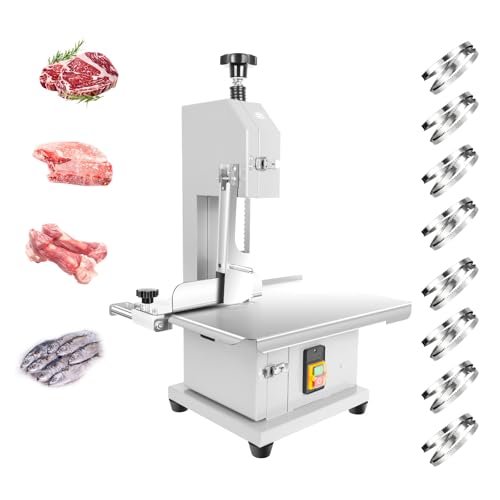 Bone Saw Meat Cutter, 1500W Industrial Butcher Tool Meat Saw, 0.04-7.8 In Cutting thickness Meat Band Saws