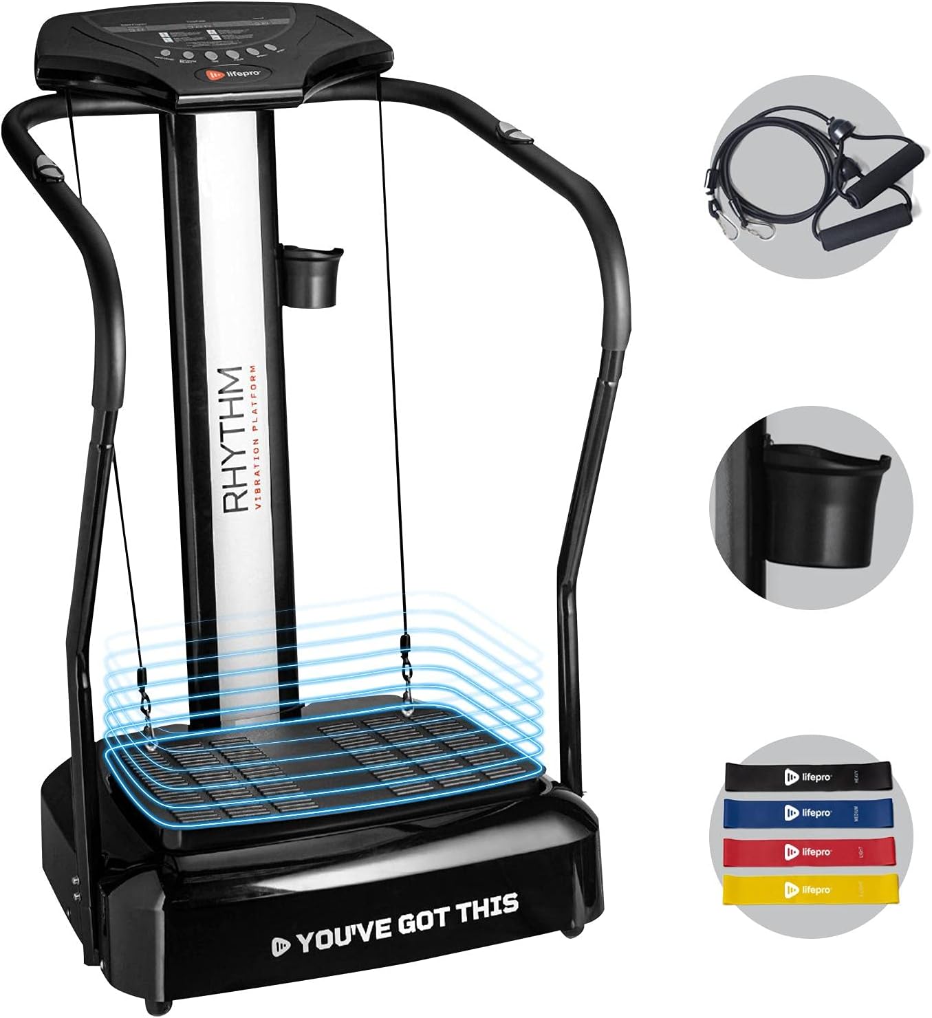 LifePro Rhythm Viberation Plate Machine - Professional Whole Body Vibration Platform for Home Fitness