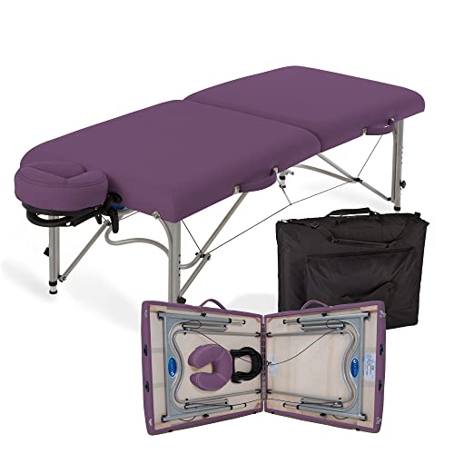 EARTHLITE Portable Massage Table LUNA - Ultra-Lightweight, Patented Aluminum Reiki Frame incl. Flex-Rest Face Cradle & Carry Case (29lb)