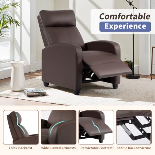 BestMassage | Recliner Chair | with 2 Point Massage Function | Black | with Lumbar Support, Adjustable Push Back, Wide Armrests