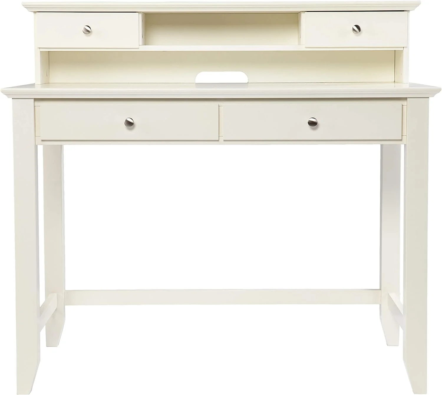 Barberry W/Storage Secretary Desk, White