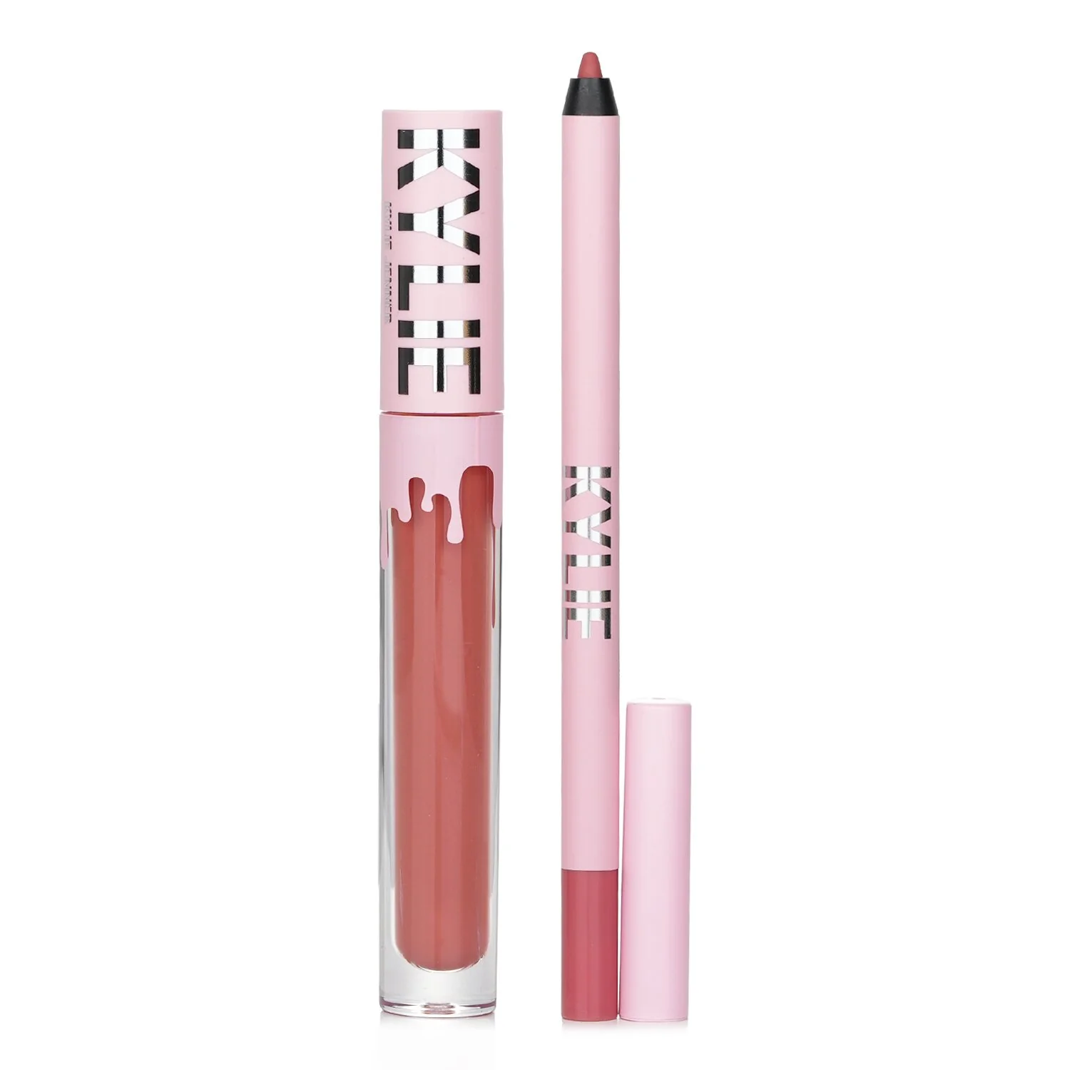 Kylie By Kylie Jenner Matte Lip Kit: Matte Liquid Lipstick 3ml + Lip Liner 1.1g - # 802 Candy K Matte (box slightly damage) 2pcs