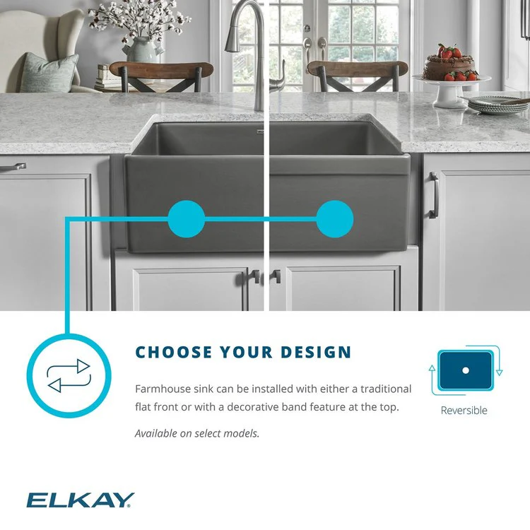 Kitchen Sink Fireclay 30 x 20 Inch Single Bowl Kit Apron Front Matte Gray Farmhouse Drain Location Center