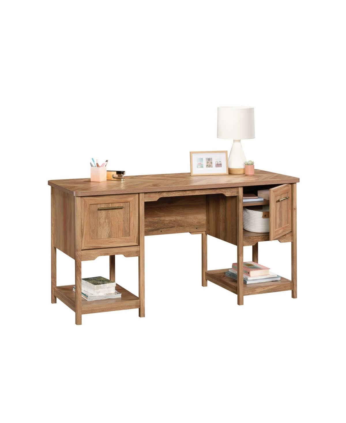 Sauder Coral Cape Desk Sindoori Mango