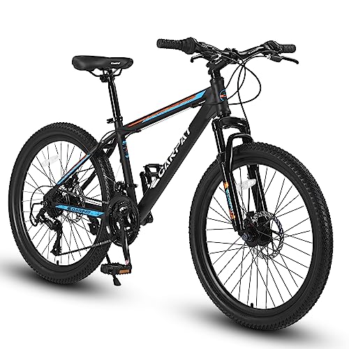 24/26/27.5 Inch Wheels Mountain Bike Shimano 21 Speeds with Mechanical Disc Brakes Aluminum/High-Carbon Steel Frame Suspension MTB Bikes Mountain