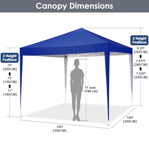 COBIZI Canopy 10x20 Pop Up Canopy Tent with 6 Sidewalls Party Tents for Parties Weddings Backyard Waterproof Canopy Outdoor Commercial Canopy Event