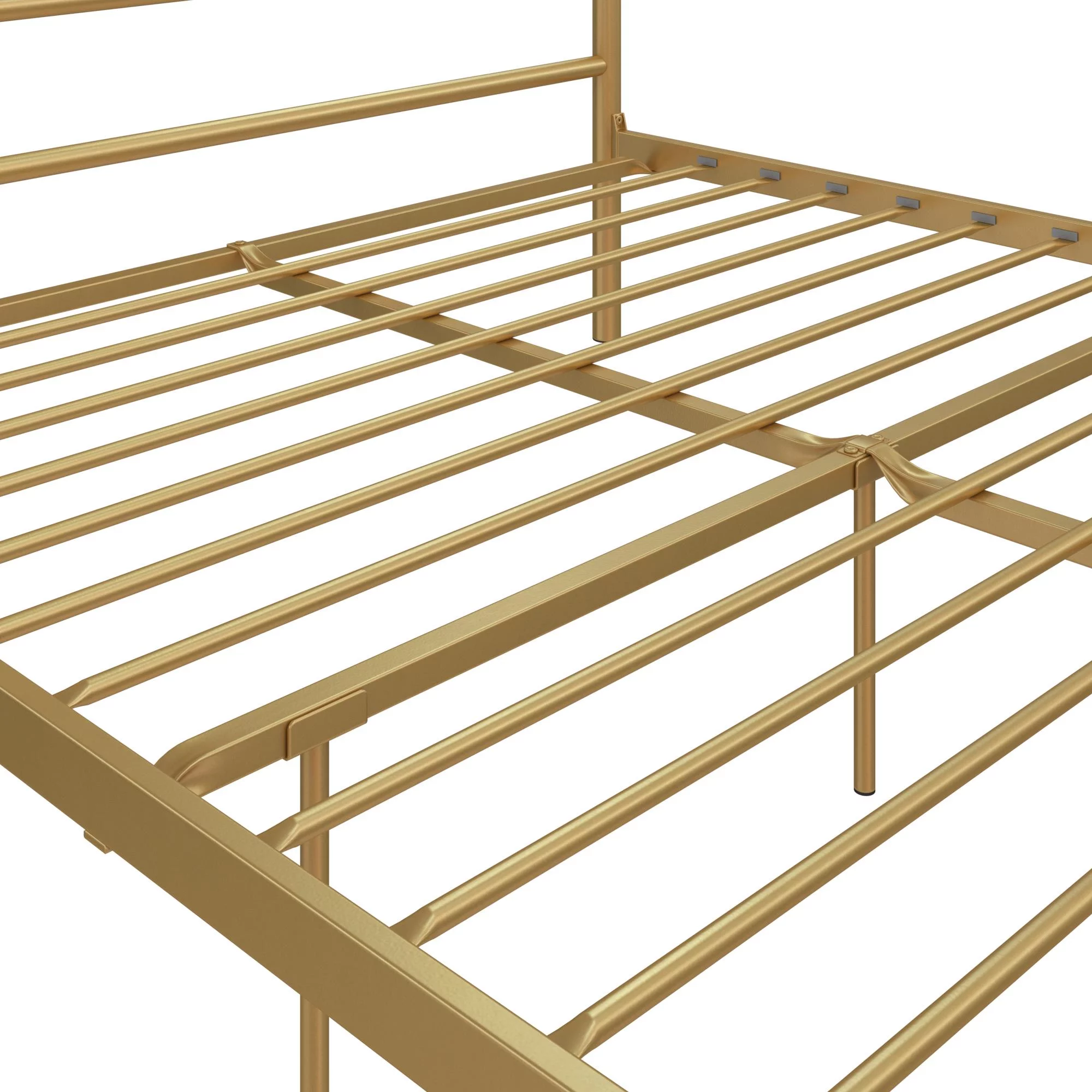 Mainstays Metal Canopy Bed, Queen, Gold Metal