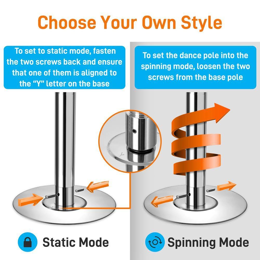 Serenelife Professional Upgrade Spinning Dance Pole