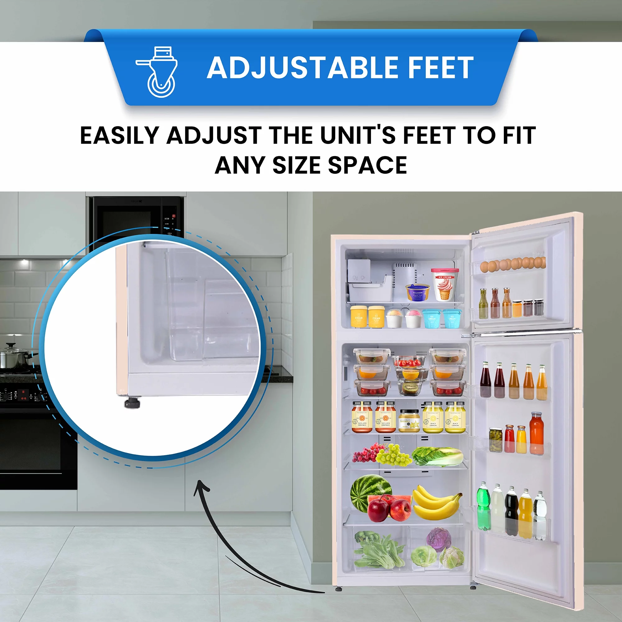 Conserv 18 cu.ft. Classic Retro Refrigerator with Factory Installed Ice Maker