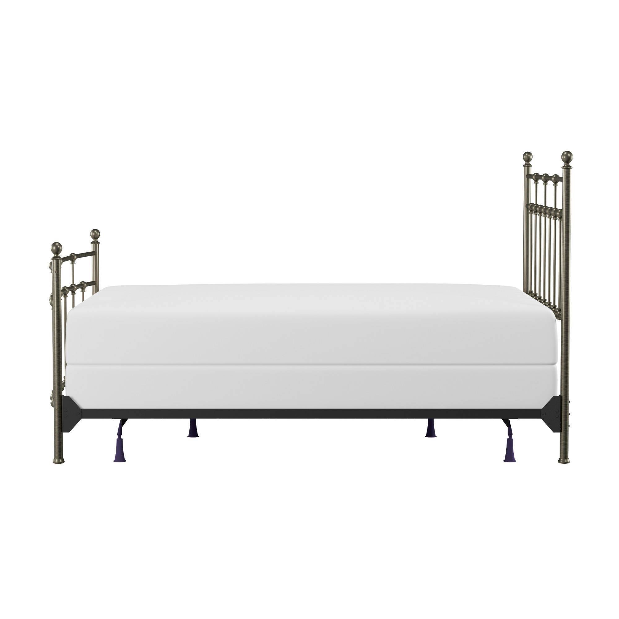 Queen Providence Metal Bed with Spindle and Casting Design Aged Pewter - Hillsdale Furniture