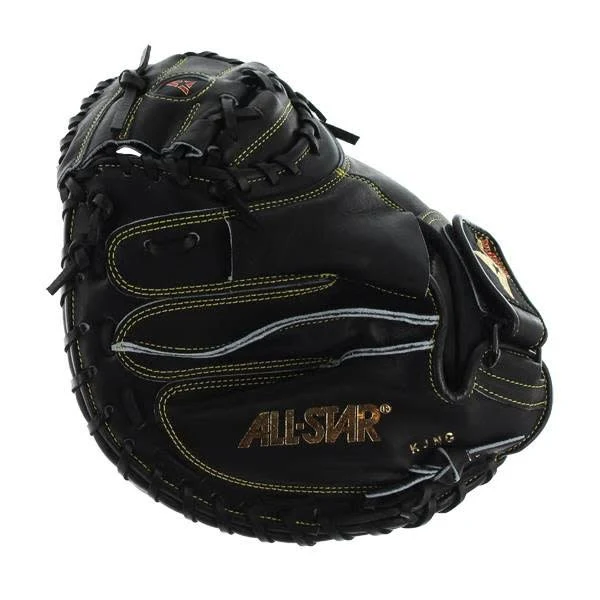 All-Star Pro Elite 33.5x22 Catcher&s Mitt, Black -CM3000SBK