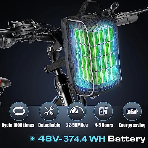 Vivi Electric Bike for Adults 750W Peak Folding Electric Mountain Bike 26'' Commuter Ebike 22MPH Adult Electric Bicycles with Removable Battery