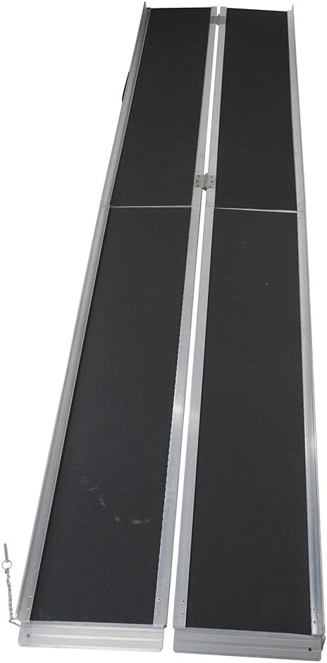 Autoforever 10 ft Multifold Wheelchair Threshold Ramp Portable Suitcase Scooter Mobility Ramp Aluminum 120" L x 29" W