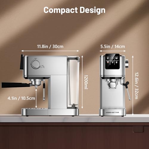 Espresso Coffee Machine with Milk Tank, 20Bar Hot & Iced Coffee Machine with Rapid Cold Brew