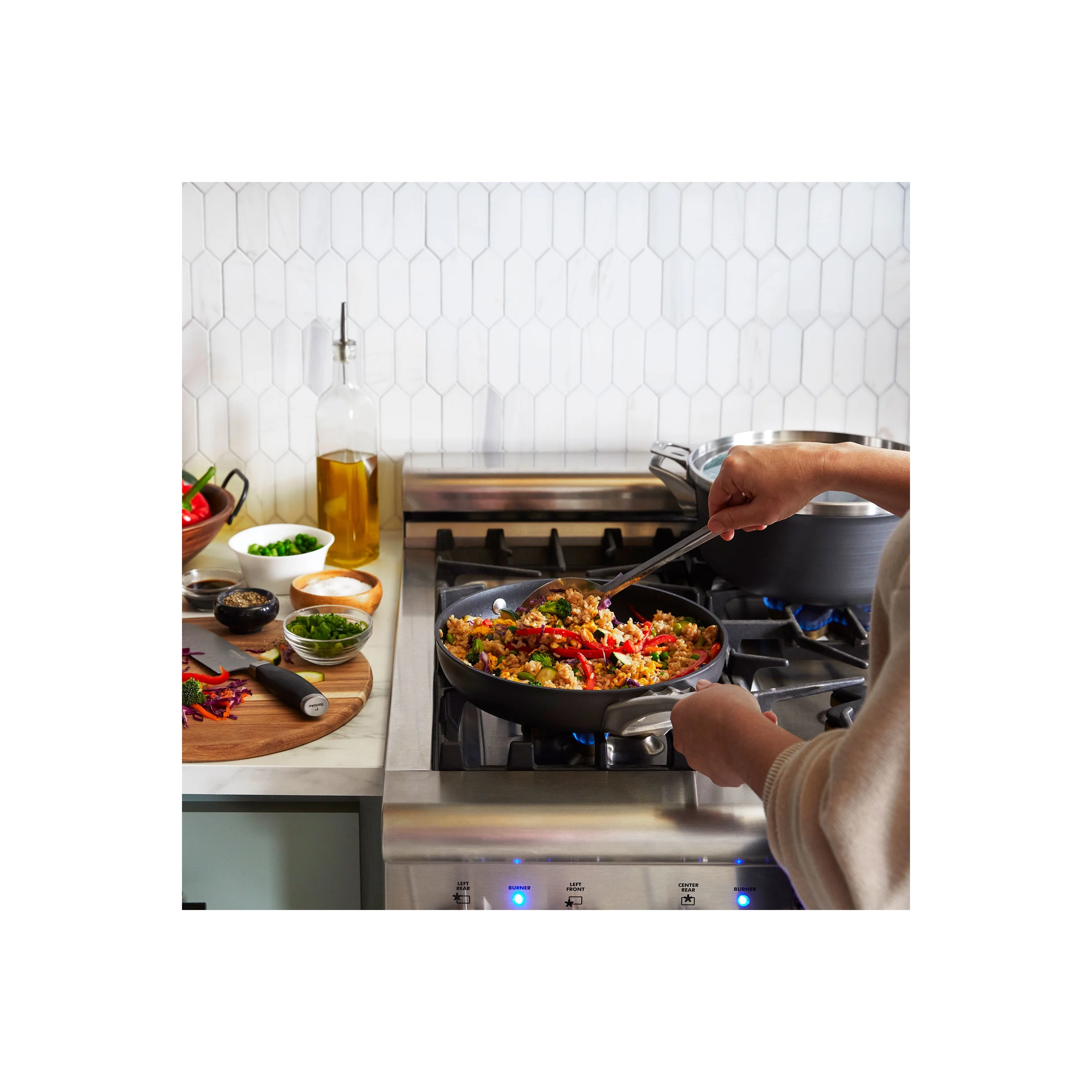 Calphalon Premier Space-Saving MineralShield Nonstick 12-Quart Stock Pot with Lid