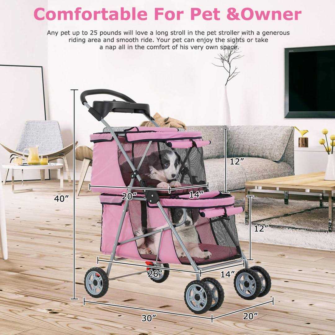 Bestpet Dog Stroller Cat Stroller Pet Carriers Bag Jogger Stroller for Small Medium Dogs Cats - Pet Supplies online store