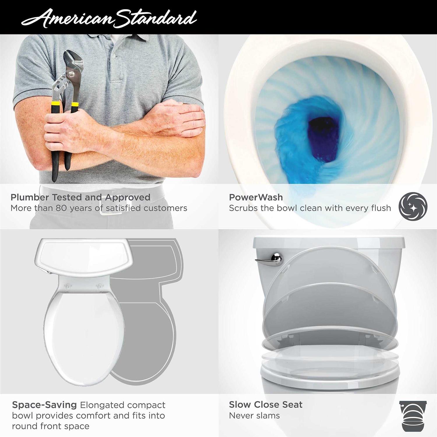 American Standard Cadet 3 Elongated Compact One-Piece Toilet 2403128.020 - Shop Hardware Tools Online Store