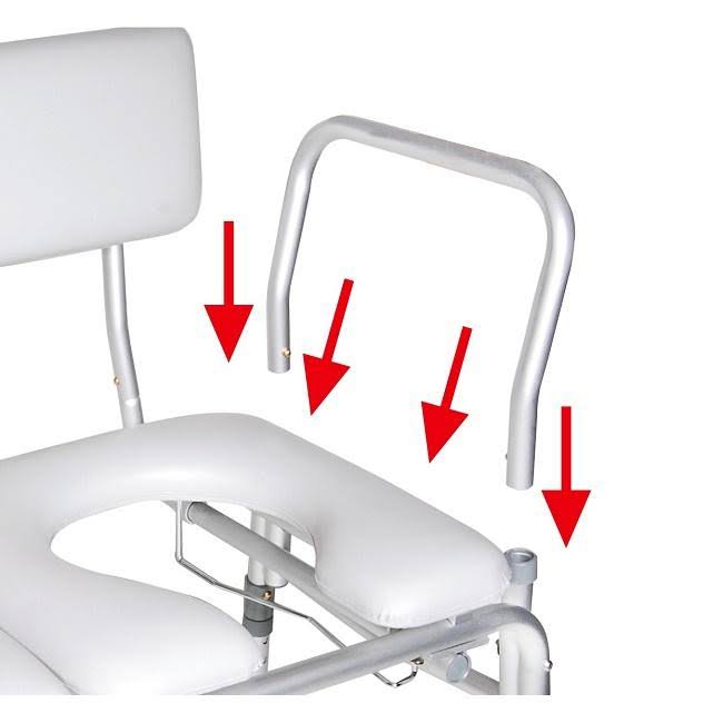 Drive Medical Padded Seat TRANSFER Bench with Commode