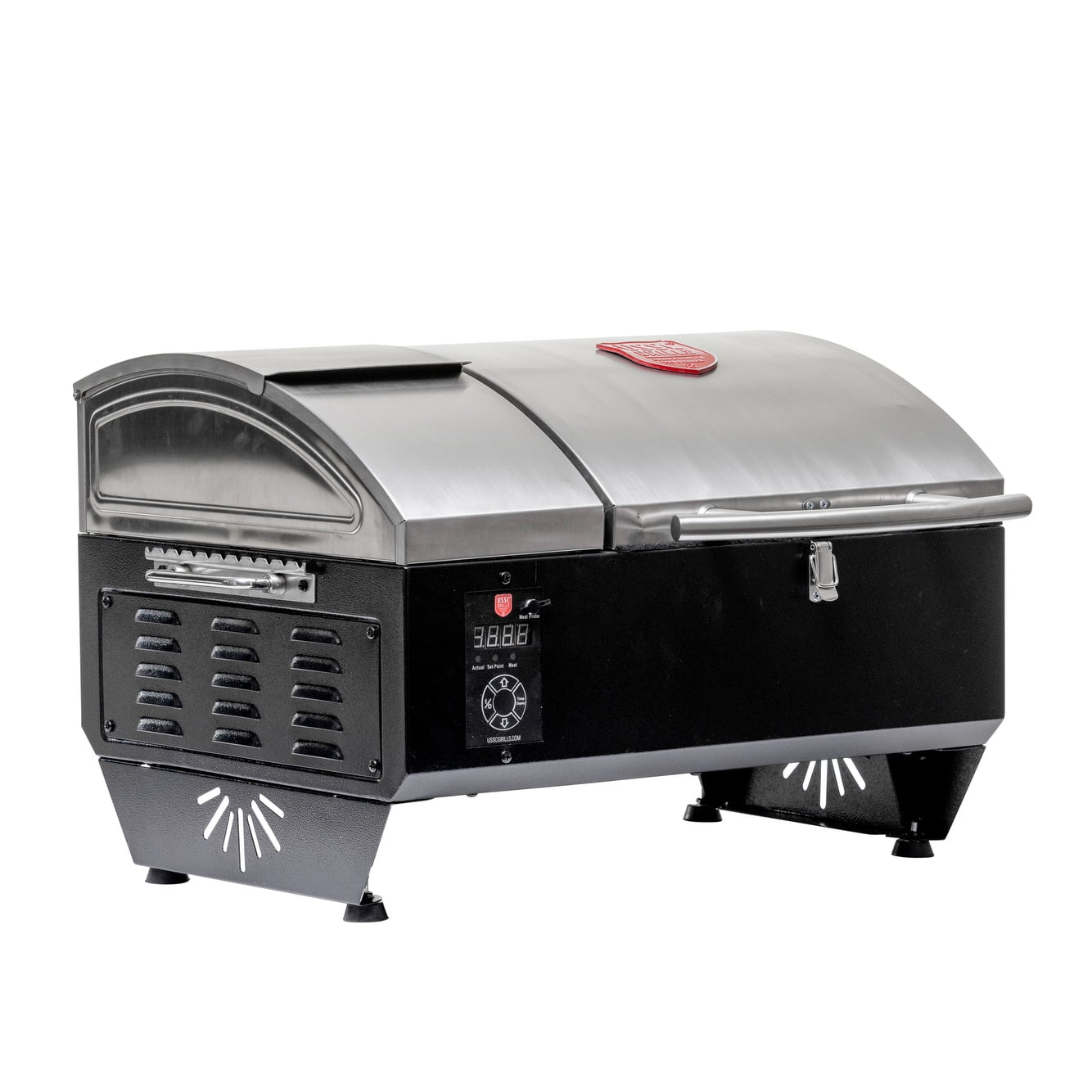 USSC Grills  Portable Tailgate Tabletop Wood Pellet Grill, Stainless Steel