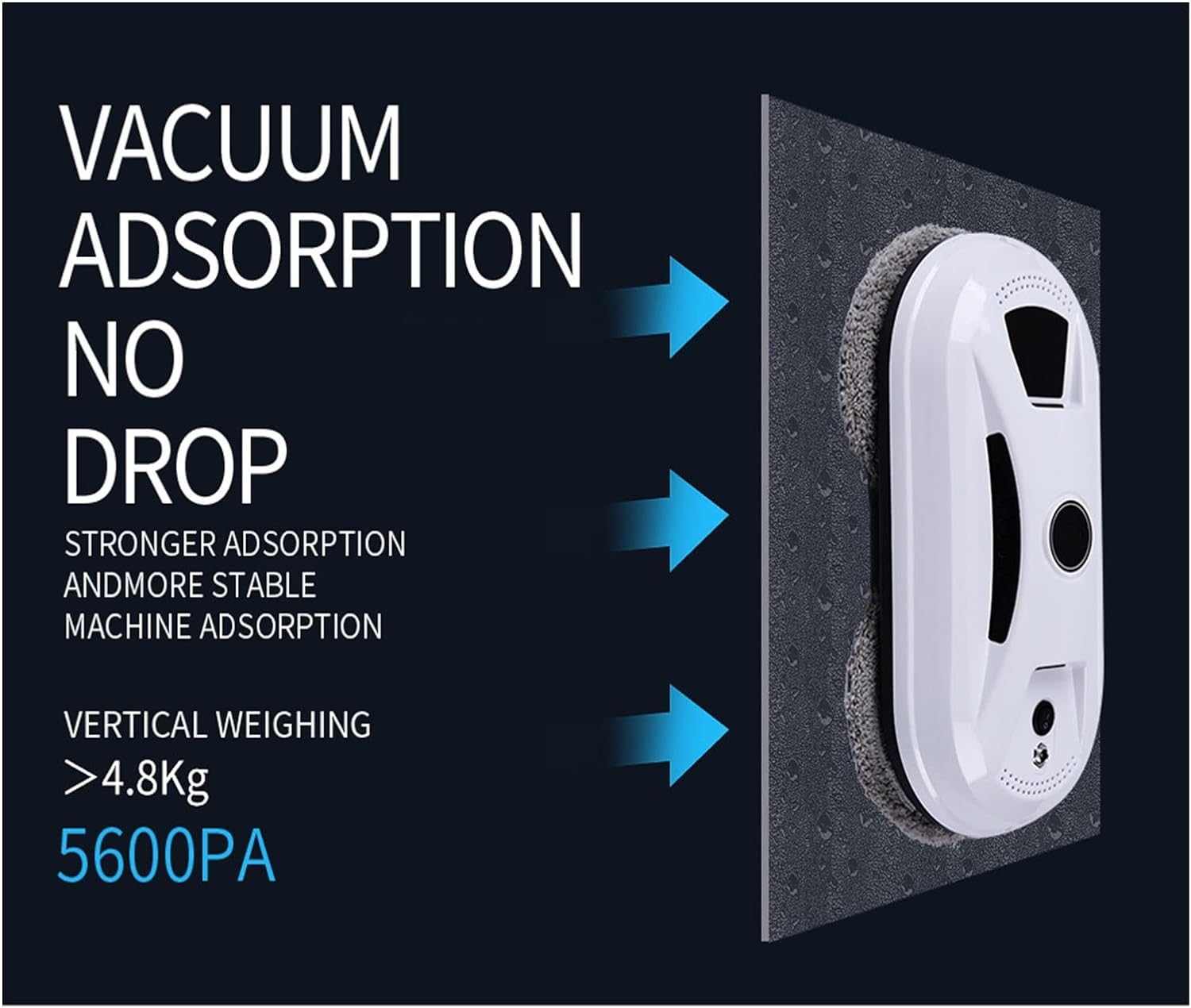 Smart Cleanning Robot Ultra Thin Robot Vacuum Cleaner Window Cleaning Robot Window Cleaner Electric Glass Remote Control for Home for Outdoor/Indoor
