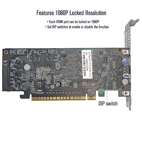 GTX 750 Ti 4GB Graphics Card GDDR5 Dual Slot 4HDMI Monitor Video Card 128-Bit PCIe Bus Powered