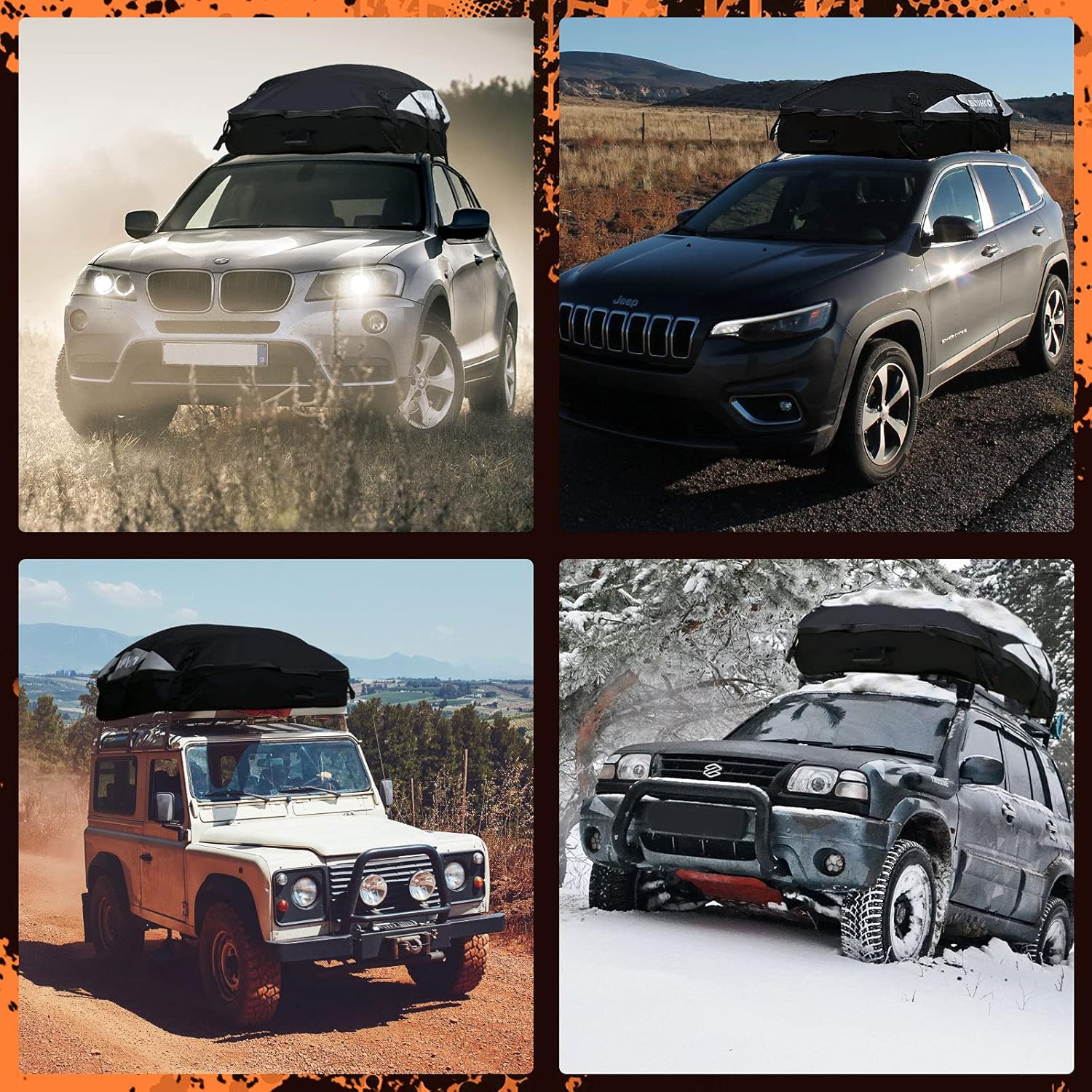 BLYPHOO 20 Cubic Feet Rooftop Cargo Carrier，Upgraded Car Roof Bag, Waterproof Rooftop Cargo Bag