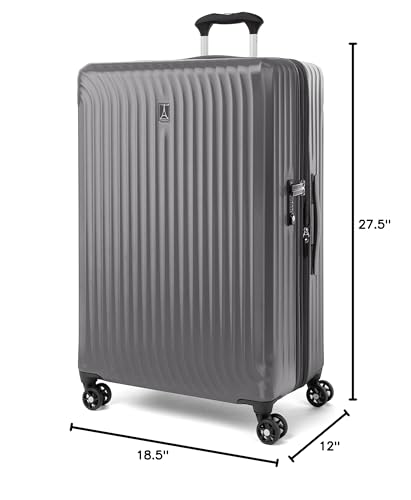 Travelpro Maxlite Air Hardside Expandable Carry on Luggage, 8 Spinner Wheels, Lightweight Hard Shell Polycarbonate Suitcase, Shadow Grey