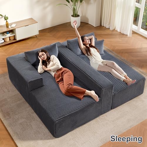 104" Sectional Couches for Living Room, Modular Sectional Sofa with Deep Seat, L-Shape Couch with Chaise, Cloud Couch for Living Room Bedroom