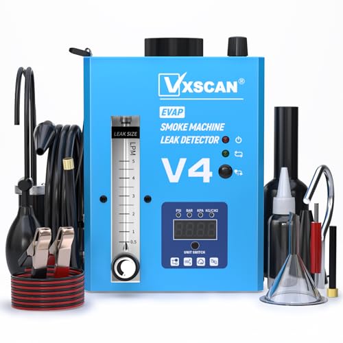 Automotive EVAP Smoke Machine Leak Detector V4, Vacuum Leakage Tester with Digital Pressure Gauge & Air Flowmeter