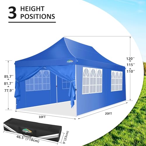 10x10 Pop Up Canopy Tent with 4 Sidewalls and Mesh Windows 2.0