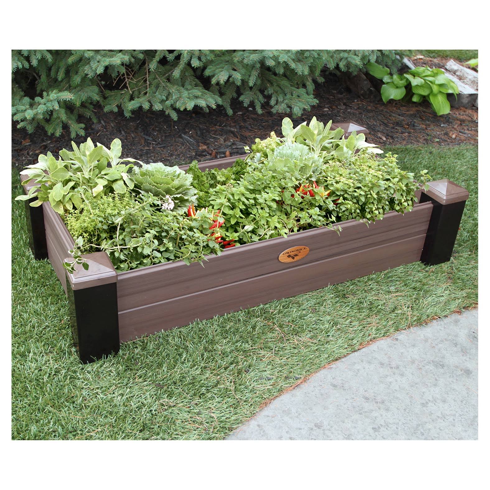 Gronomics Maintenance Vinyl Raised Garden Bed Container, Black
