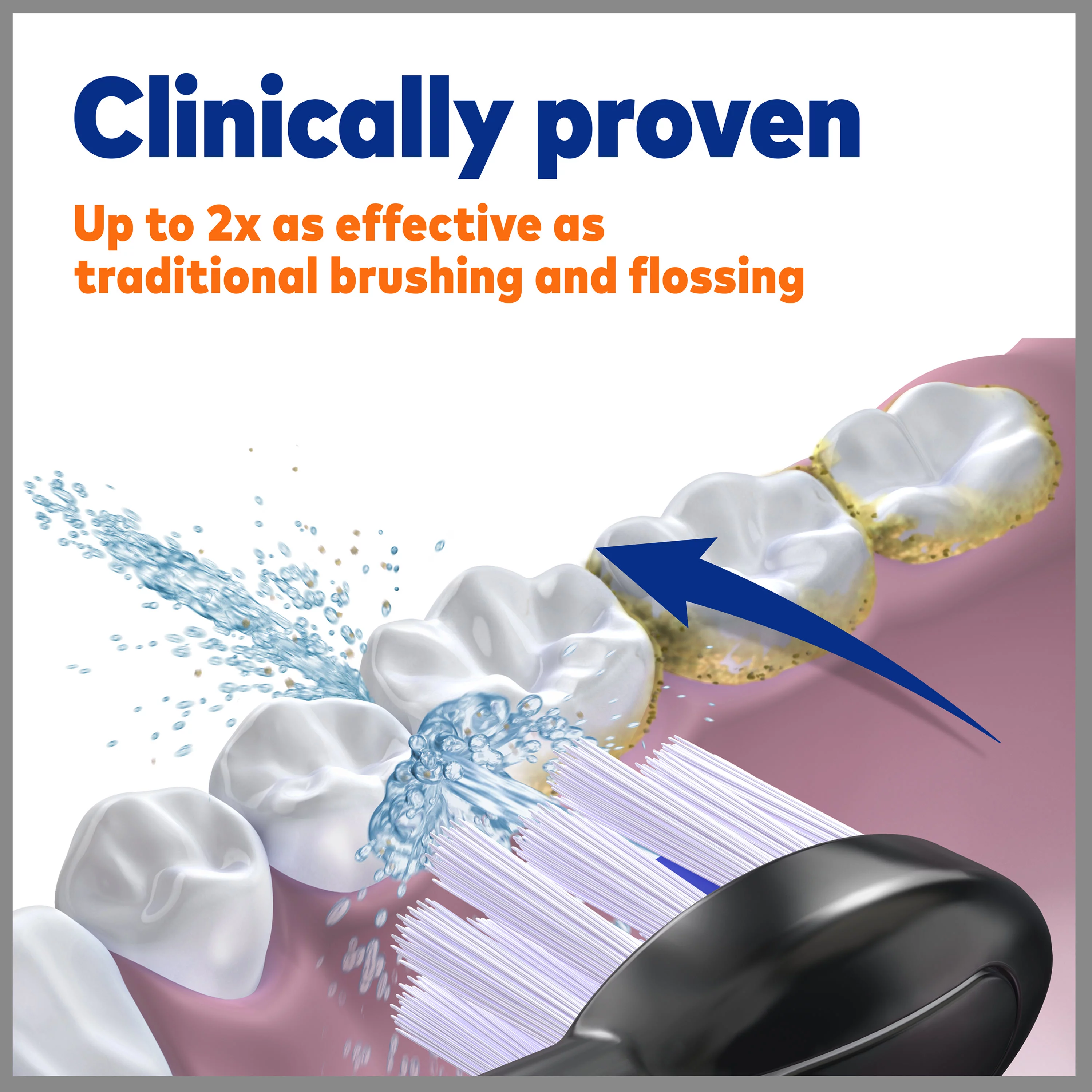 Waterpik Sonic-Fusion 2.0 Flossing Toothbrush, Electric Toothbrush & Water Flosser Combo, Black