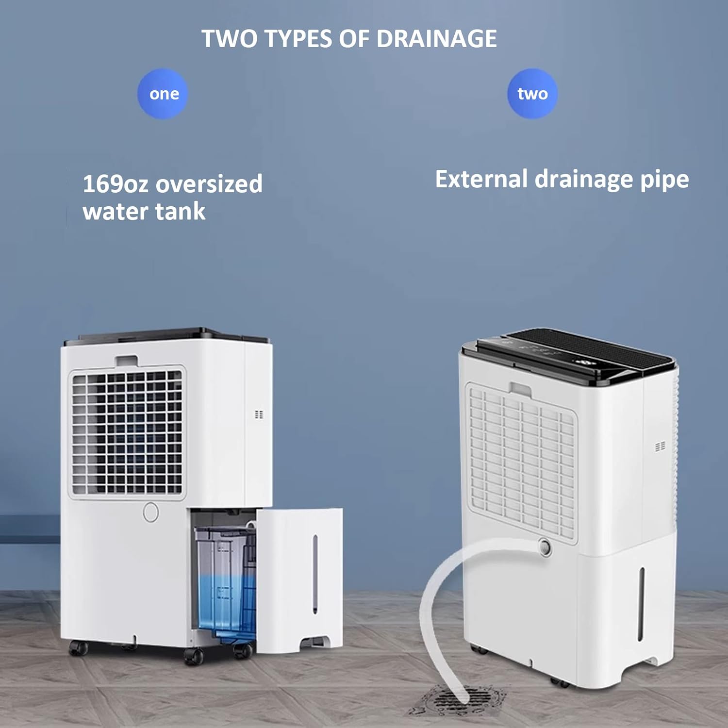 Large Dehumidifiers for Home for Continuous Dehumidification, Home Dehumidifier with Child Lock, Drain Hose for Basement, Bedroom and Bathroom