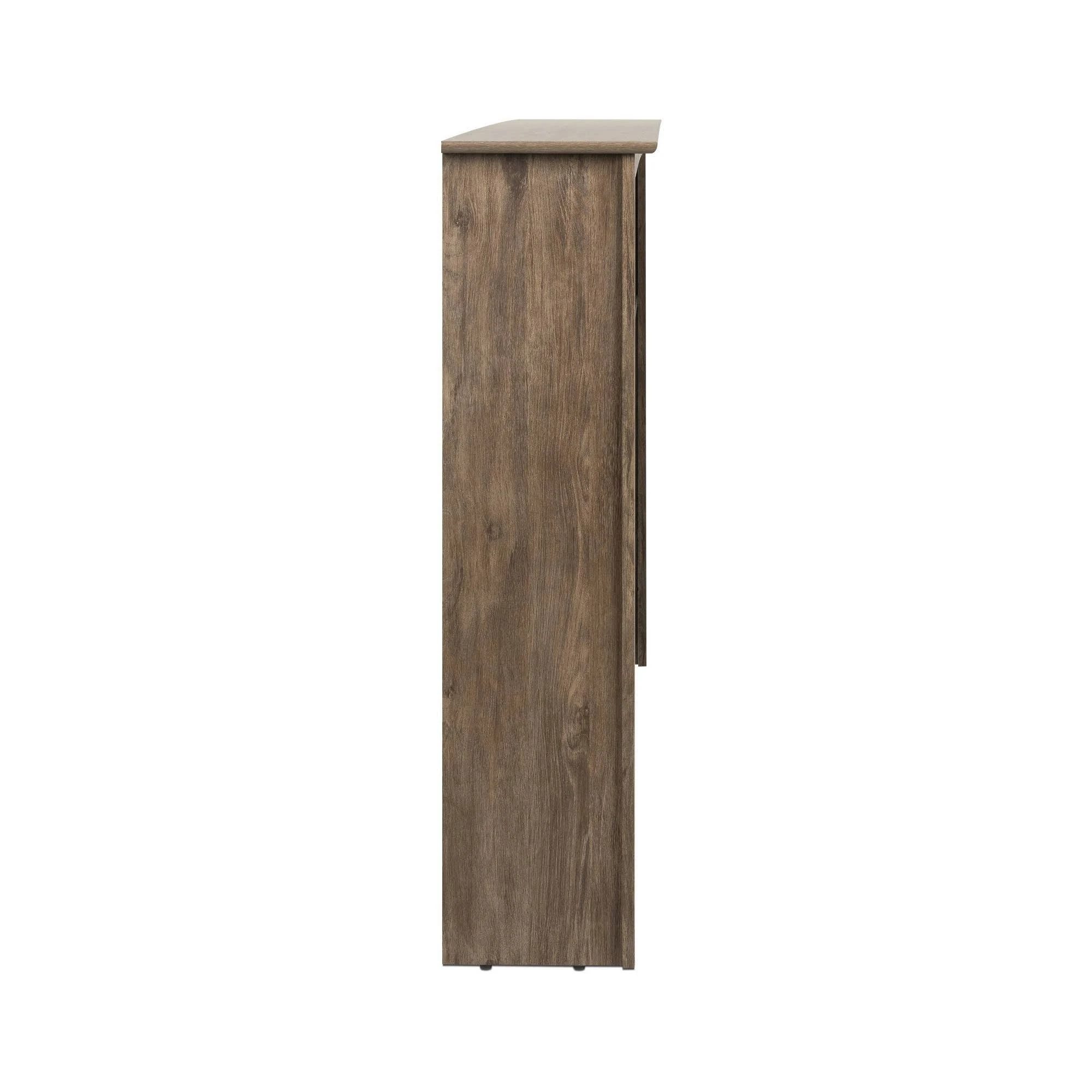 Prepac Bookcase Headboard, King, Drifted Gray
