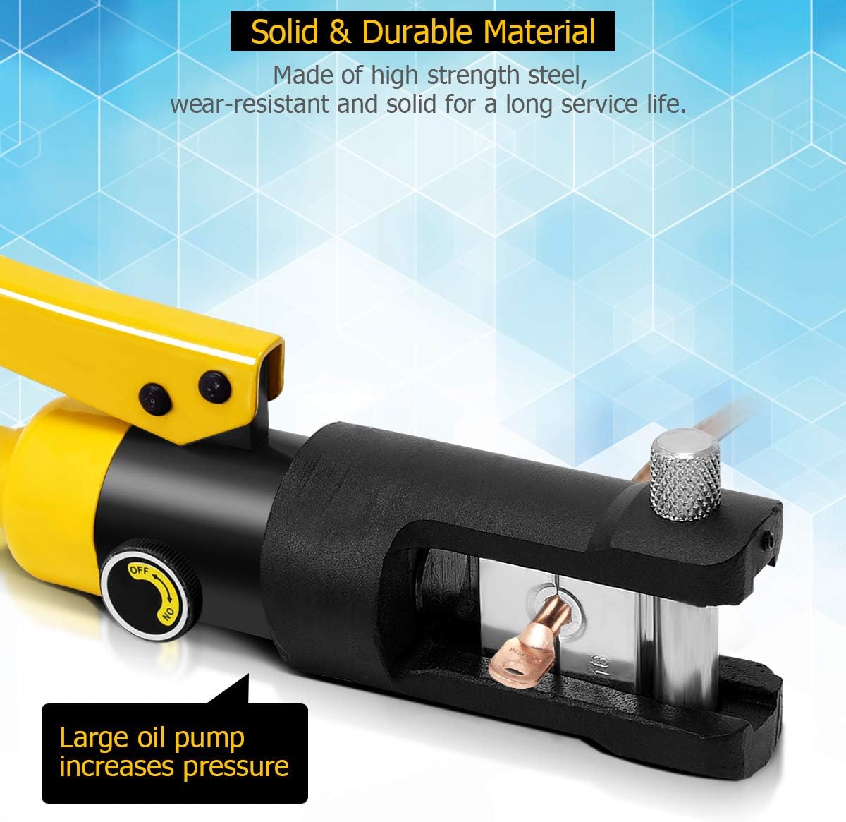 Goplus 16 Ton Hydraulic Wire Crimper Battery Cable Lug Terminal Crimping Tool w/ 11 Dies Pack of 2
